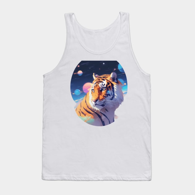 Cosmic Tiger Tank Top by Spaceboyishere